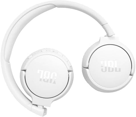 JBL Tune 770NC Adaptive Noise Cancelling Wireless Over-Ear Headphones, Pure Bass Sound, Smart Ambient, Bluetooth 5.3, Le Audio, VoiceAware, 70H Battery, Multi-Point Connect - White, JBLT770NCWHT