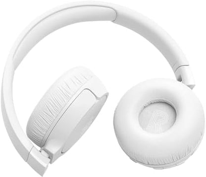 JBL Tune 770NC Adaptive Noise Cancelling Wireless Over-Ear Headphones, Pure Bass Sound, Smart Ambient, Bluetooth 5.3, Le Audio, VoiceAware, 70H Battery, Multi-Point Connect - White, JBLT770NCWHT