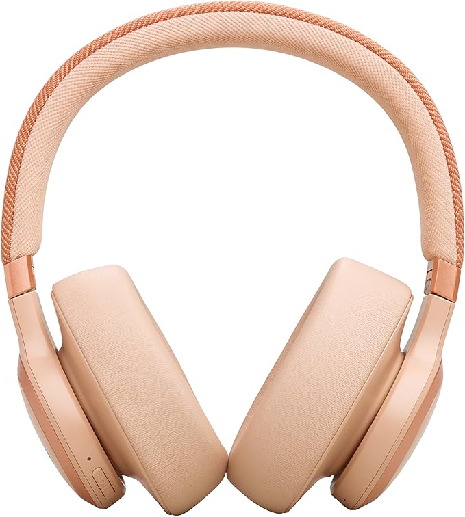 JBL LIVE 770NC Wireless Over-Ear Headphones – Adaptive Noise Cancelling, JBL Signature Sound, 65H Battery, Smart Ambient & Bluetooth 5.3, JBLLIVE770NCSAT, Beige