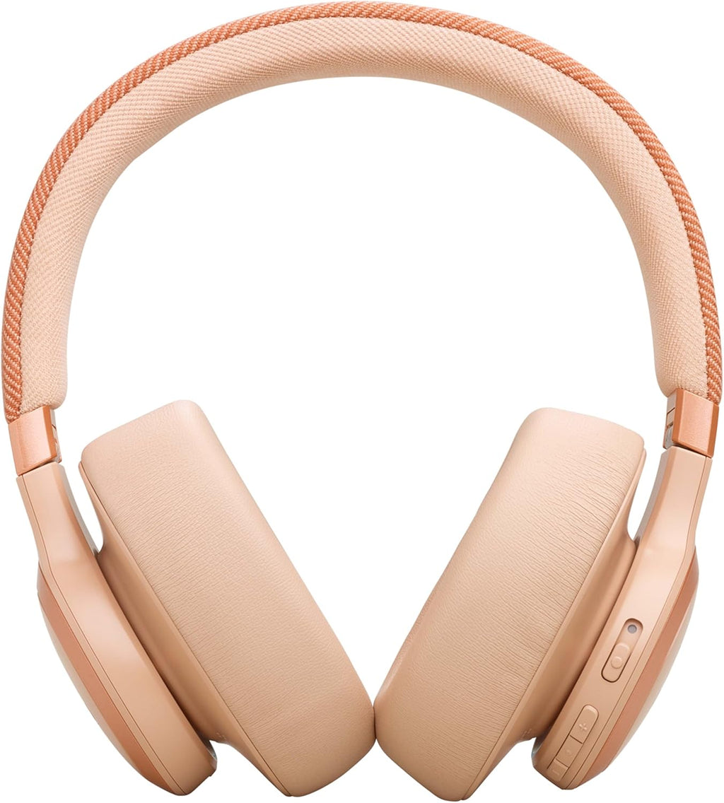 JBL LIVE 770NC Wireless Over-Ear Headphones – Adaptive Noise Cancelling, JBL Signature Sound, 65H Battery, Smart Ambient & Bluetooth 5.3, JBLLIVE770NCSAT, Beige