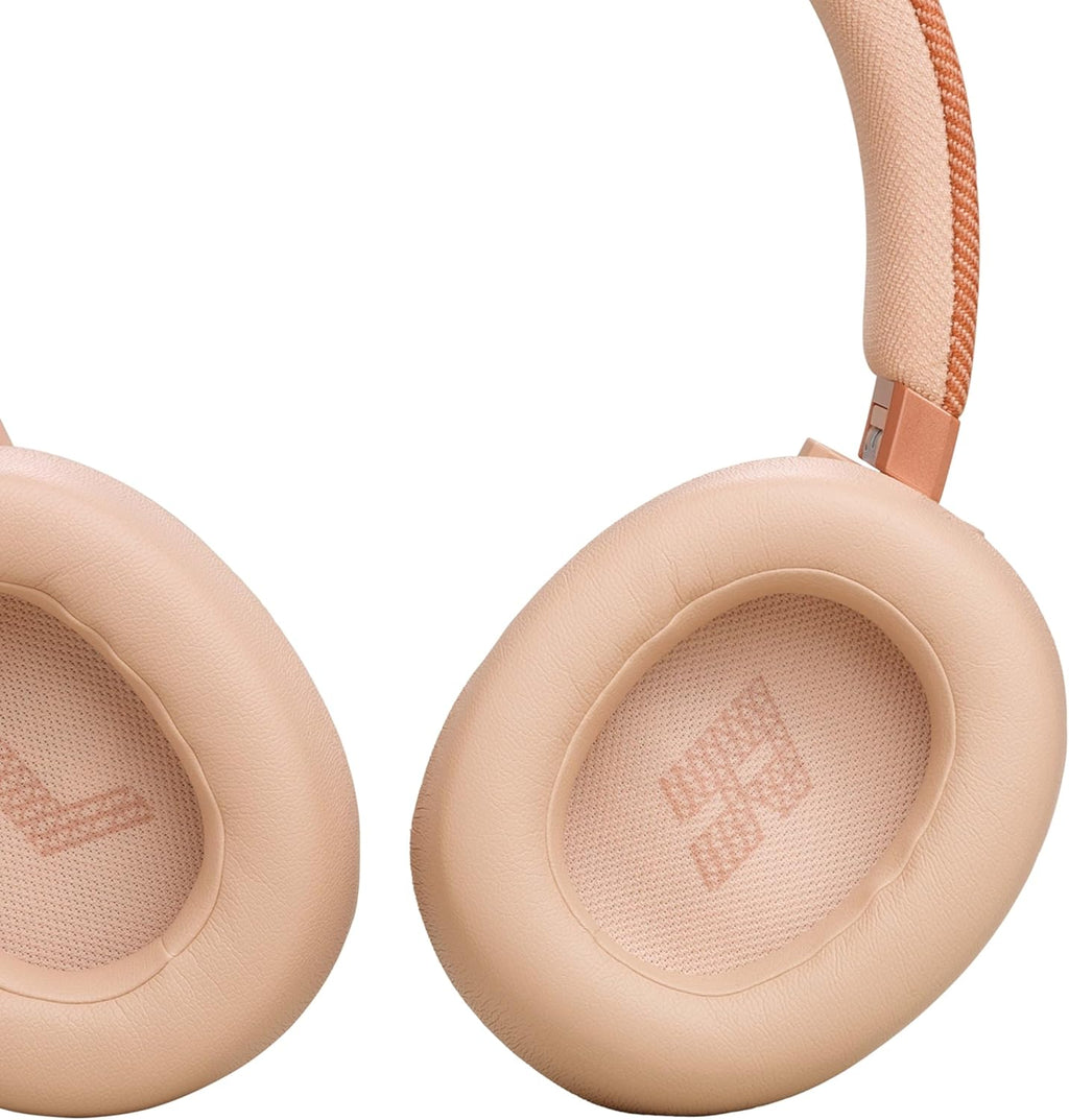 JBL LIVE 770NC Wireless Over-Ear Headphones – Adaptive Noise Cancelling, JBL Signature Sound, 65H Battery, Smart Ambient & Bluetooth 5.3, JBLLIVE770NCSAT, Beige
