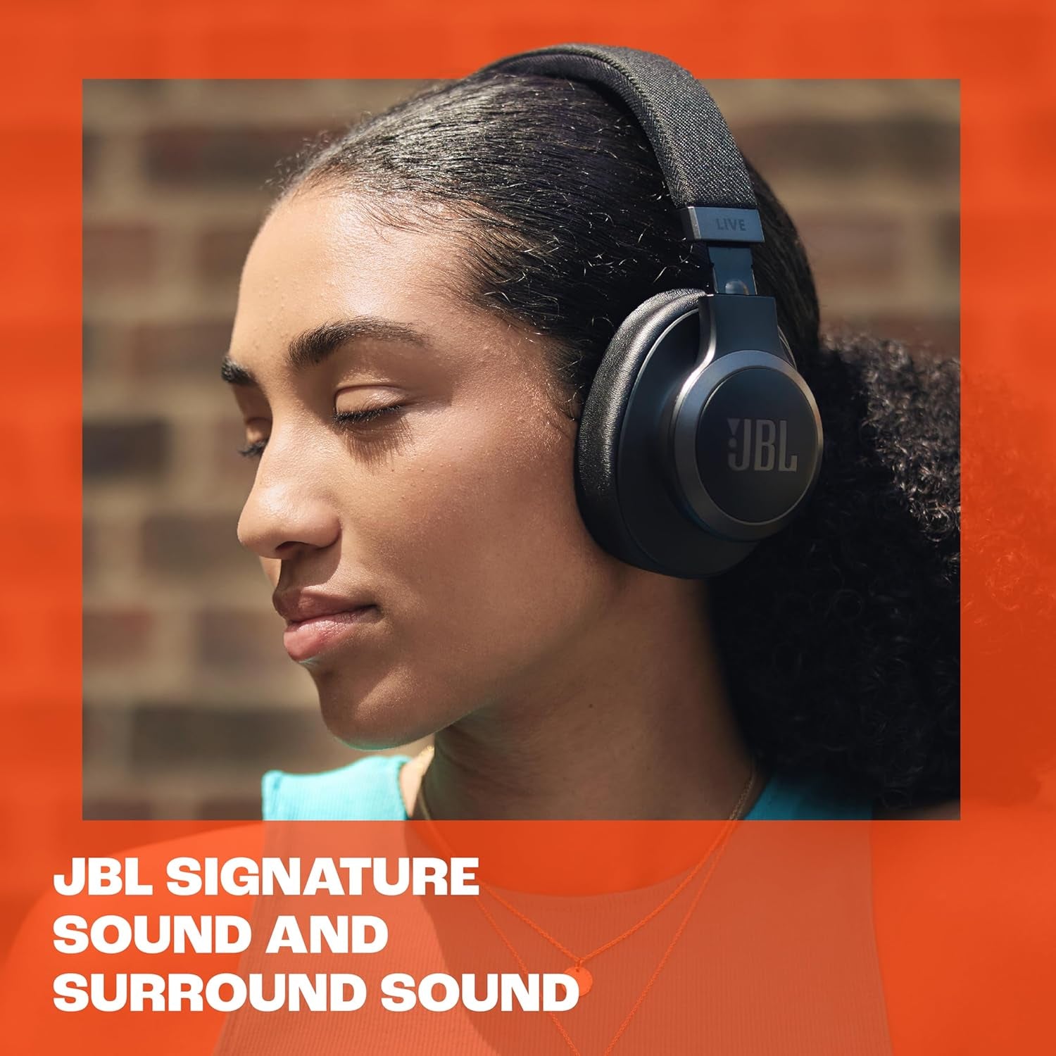 JBL LIVE 770NC Wireless Over-Ear Headphones – Adaptive Noise Cancelling, JBL Signature Sound, 65H Battery, Smart Ambient & Bluetooth 5.3, JBLLIVE770NCSAT, Beige