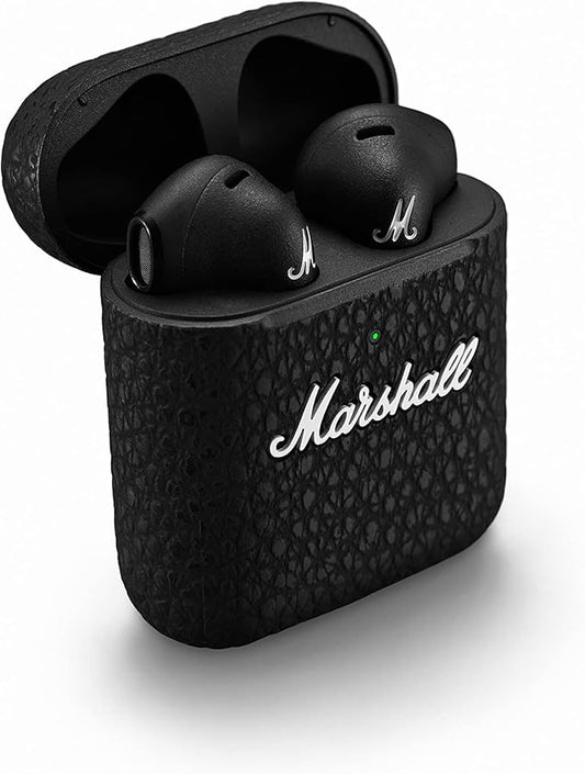 Marshall Minor III Bluetooth Earphones - Water Resistant Earphones Bluetooth Wireless Earbuds With 25 Hours Playtime - Black