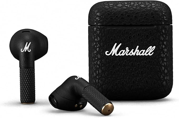 Marshall Minor III Bluetooth Earphones - Water Resistant Earphones Bluetooth Wireless Earbuds With 25 Hours Playtime - Black