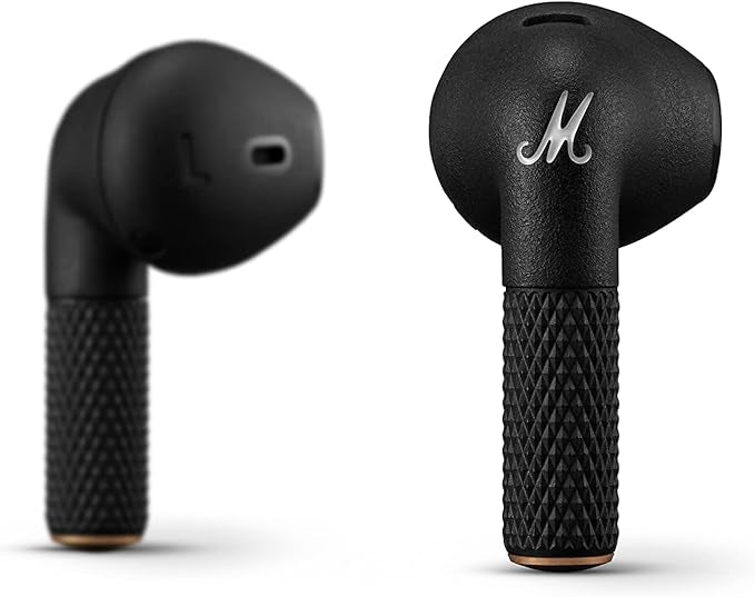 Marshall Minor III Bluetooth Earphones - Water Resistant Earphones Bluetooth Wireless Earbuds With 25 Hours Playtime - Black