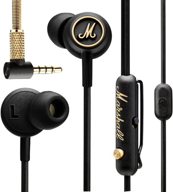Marshall Mode EQ in-Ear Headphones - Black and Brass, Wired