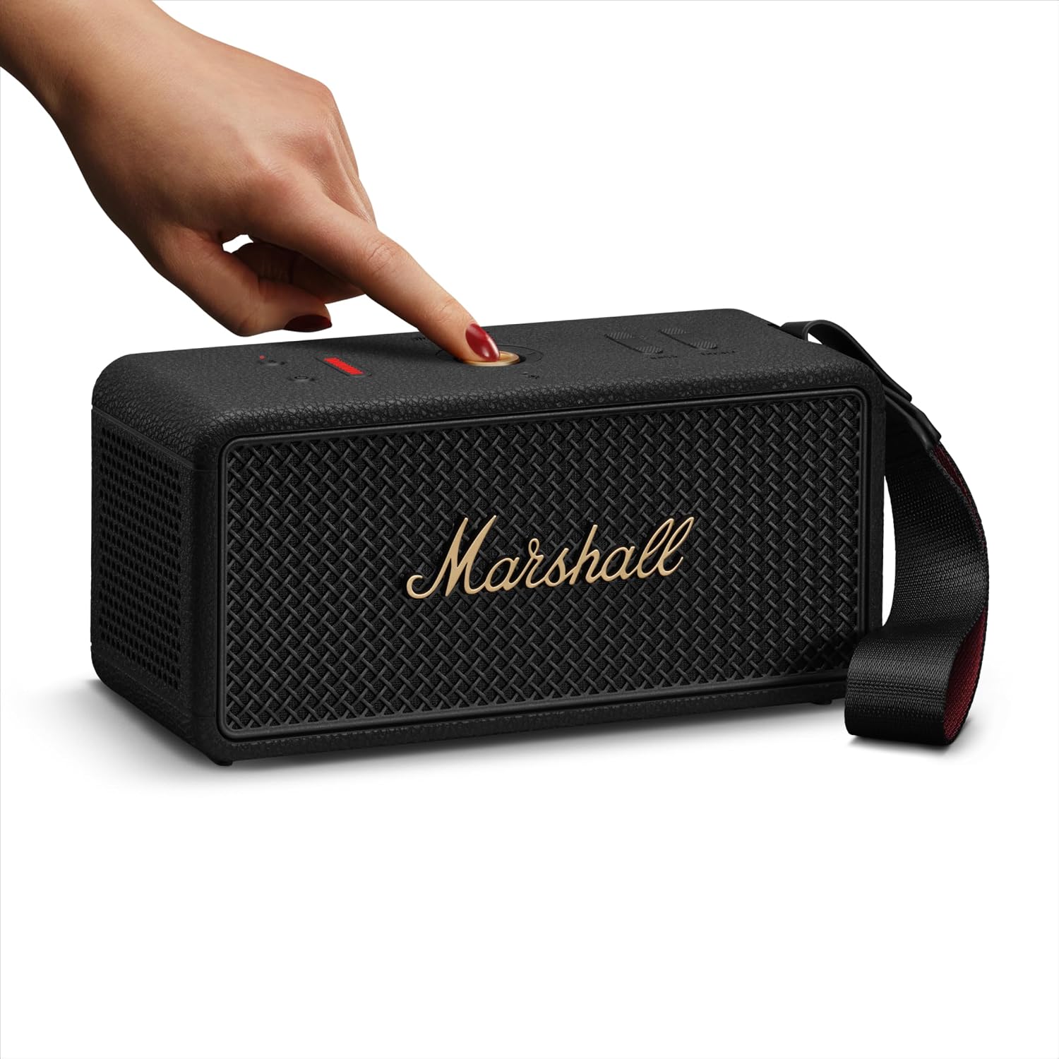 Marshall Middleton II Bluetooth Portable Speaker for Outdoor Adventures, 30+ Hours of Wireless Playtime, Waterproof IP67 60W - Black & Brass
