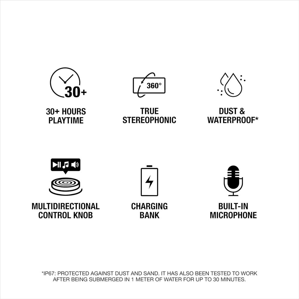 Marshall Middleton II Bluetooth Portable Speaker for Outdoor Adventures, 30+ Hours of Wireless Playtime, Waterproof IP67 60W - Black & Brass