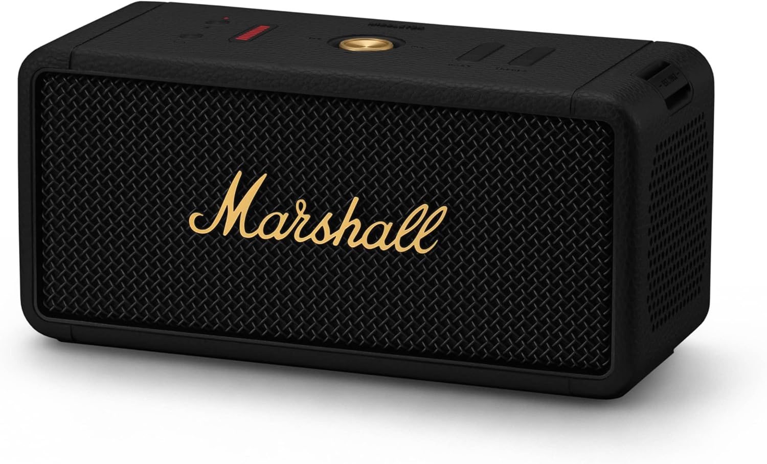 Marshall Middleton Bluetooth Portable Speaker for Outdoor Adventures, 20+ hours of Wireless playtime, water resistant IP67 50W - Black and Brass
