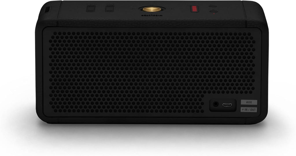 Marshall Middleton Bluetooth Portable Speaker for Outdoor Adventures, 20+ hours of Wireless playtime, water resistant IP67 50W - Black and Brass