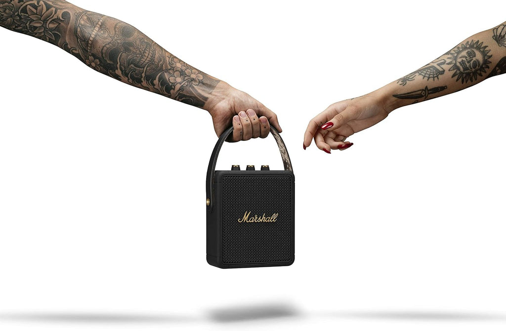 Marshall Stockwell II Wireless Portable Bluetooth Speaker 20+ Hours 20W - Black & Brass