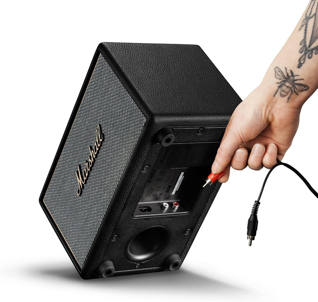 Marshall Acton IV Bluetooth Home Speaker - Room-Filling Stereo Sound with Bass and Treble Controls | Plug-in Powered | Record Player Compatible - Black