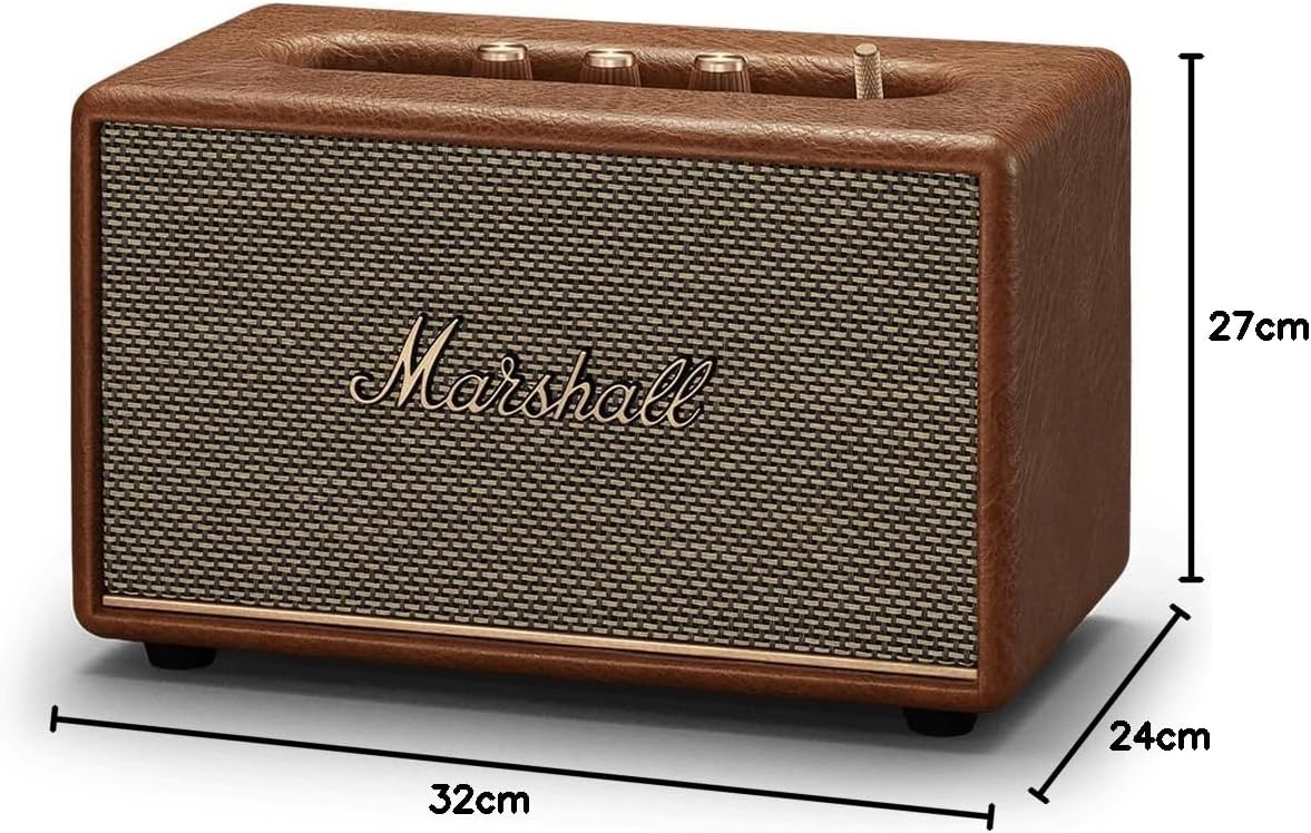 Marshall Acton III 60W Premium Home Wireless Speaker with Bluetooth 5.2 and Multiple Inputs - Enjoy signature Marshall sound | (Brown)