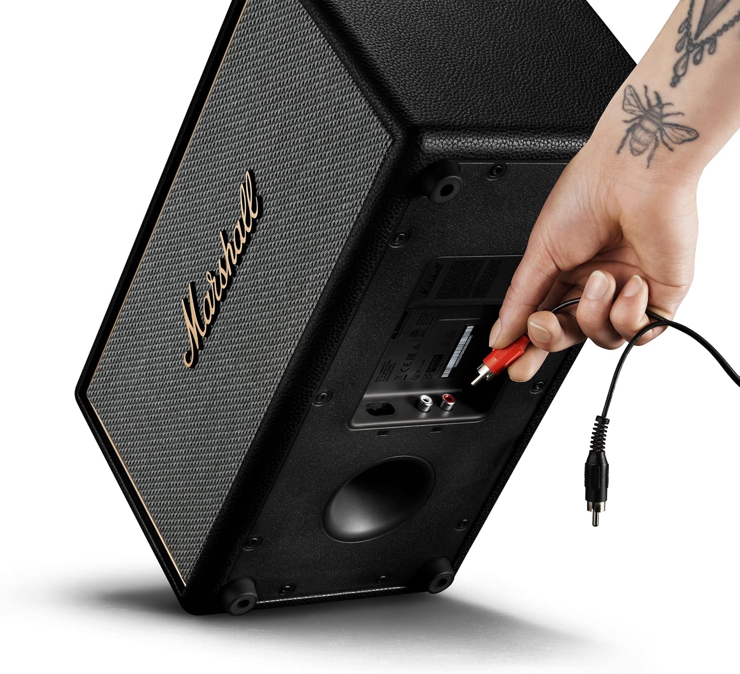 Marshall Stanmore IV Bluetooth Home Speaker - Room-to-Room Stereo Sound with Bass and Treble Controls | Plug-in Powered | Record Player Compatible - Black