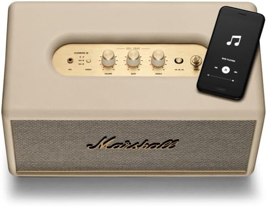 Marshall Stanmore III 50W Premium Home Wireless Speaker, Cream