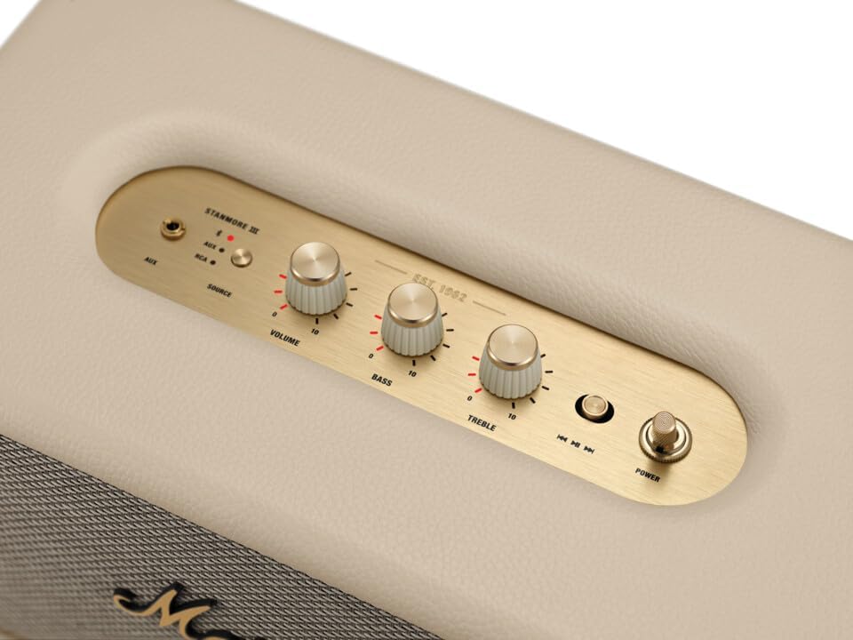 Marshall Stanmore III 50W Premium Home Wireless Speaker, Cream