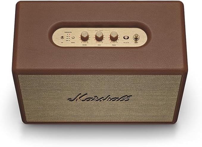Marshall Woburn III 120W Premium Home Wireless Speaker with Bluetooth 5.2 and Multiple Inputs - Enjoy signature Marshall sound | Brown
