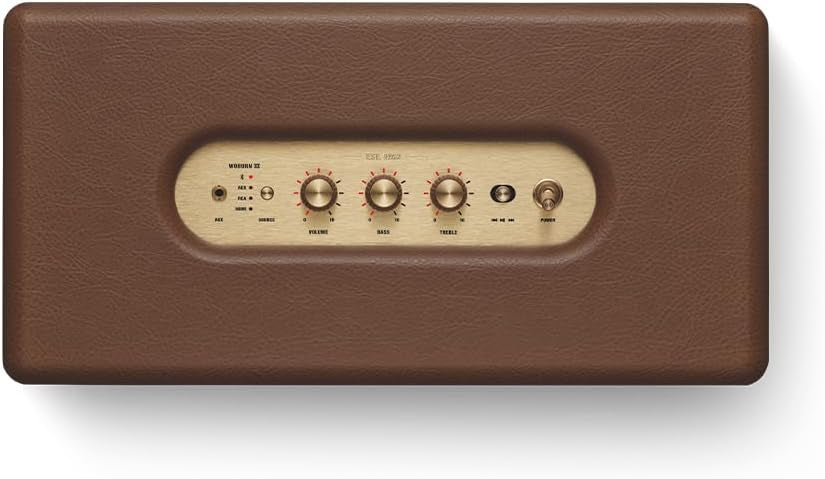 Marshall Woburn III 120W Premium Home Wireless Speaker with Bluetooth 5.2 and Multiple Inputs - Enjoy signature Marshall sound | Brown