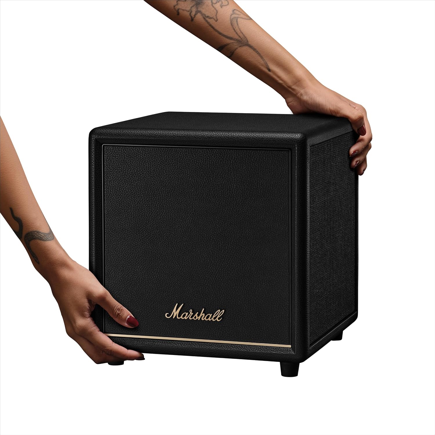 Marshall Heston Sub 200 Subwoofer - Deep Bass for TV, Movies, and Music | Bluetooth LE and RCA Mono Connectivity - Black