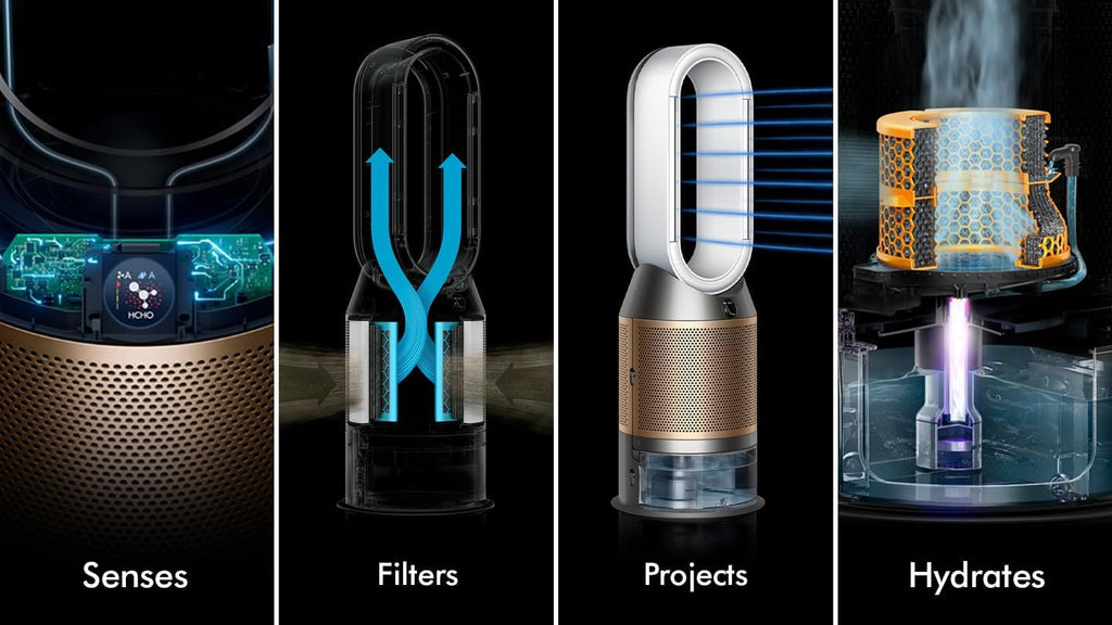 Purifier Humidify+Cool PH2 De-Nox (White/Gold) | PH05 Purifiying fan | 2 Year Dyson Warranty
