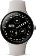 Google Pixel Watch 4 (45mm) - Android Smartwatch with Heart Rate and Sleep Tracking - 40-Hour Battery - Fitness Tracking - Google AI - Polished Silver Aluminum Case - Porcelain Active Band - Wi-Fi