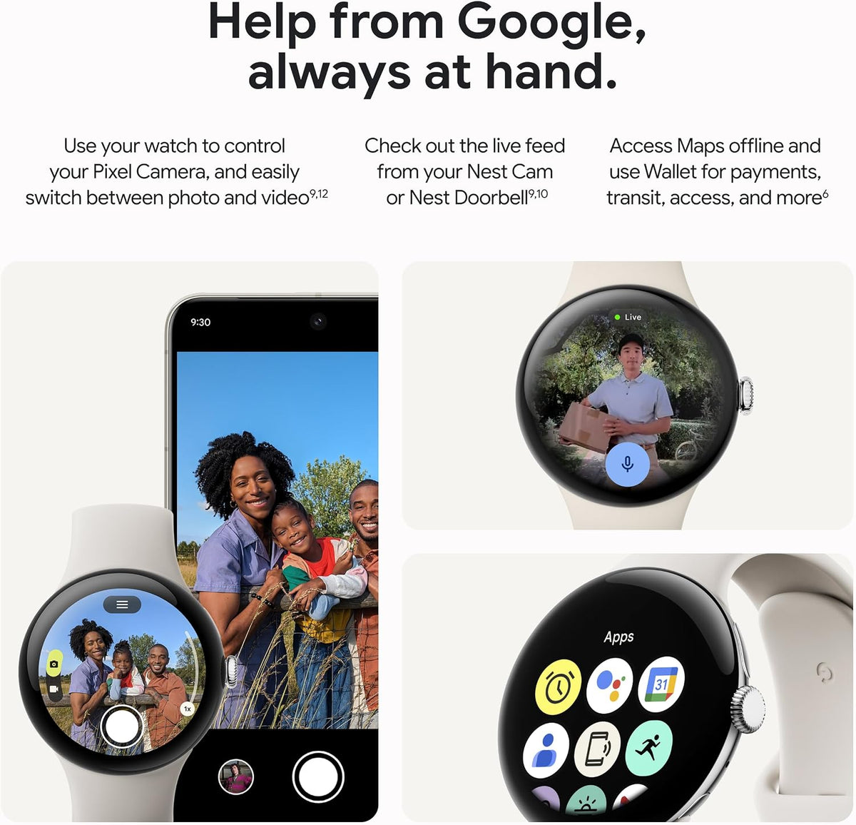 Google Pixel Watch 3 (41mm) Latest Model - Android Smartwatch, Heart Rate Tracking, Fitbit Advanced Running, Fitness Insights, 24-Hour Battery - Matte Black Aluminum Case - Obsidian Band - Wi-Fi