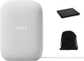 Google Audio Bluetooth Speaker - Wireless Music Streaming, Powerful Sound, Assistant Built-in, Wi-Fi and Bluetooth Connectivity, Smart Home Control, Stereo Pairing, Includes Pouch and Cloth