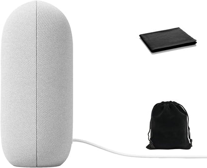 Google Audio Bluetooth Speaker - Wireless Music Streaming, Powerful Sound, Assistant Built-in, Wi-Fi and Bluetooth Connectivity, Smart Home Control, Stereo Pairing, Includes Pouch and Cloth