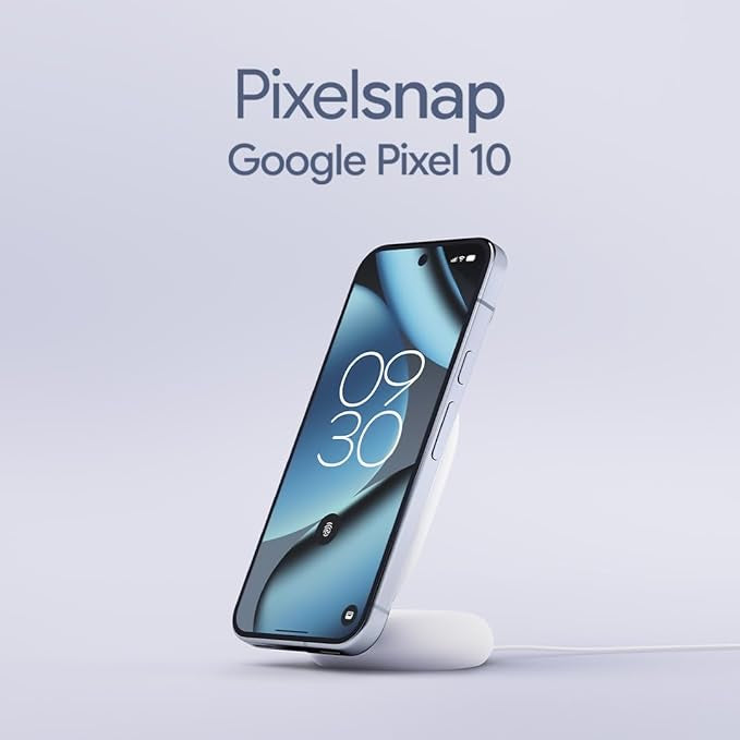 Google Pixelsnap Charger with Stand Mount - 25W Qi2 Wireless Charger and Stand Mount