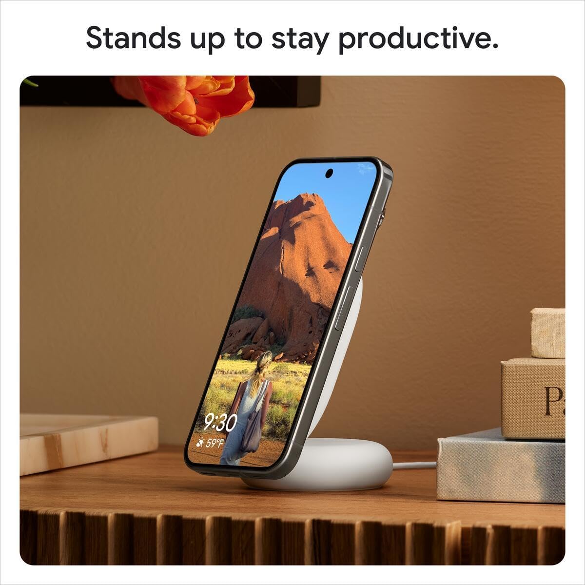 Google Pixelsnap Charger with Stand Mount - 25W Qi2 Wireless Charger and Stand Mount