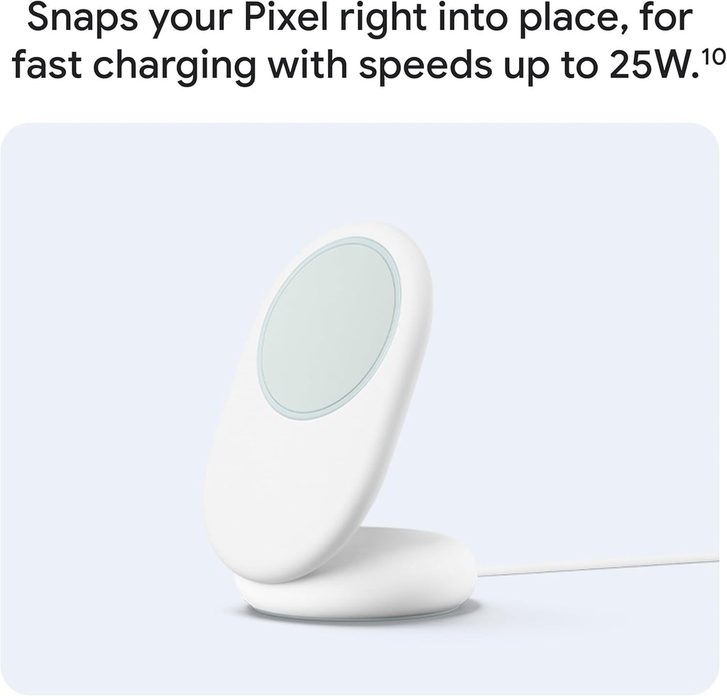 Google Pixelsnap Charger with Stand Mount - 25W Qi2 Wireless Charger and Stand Mount