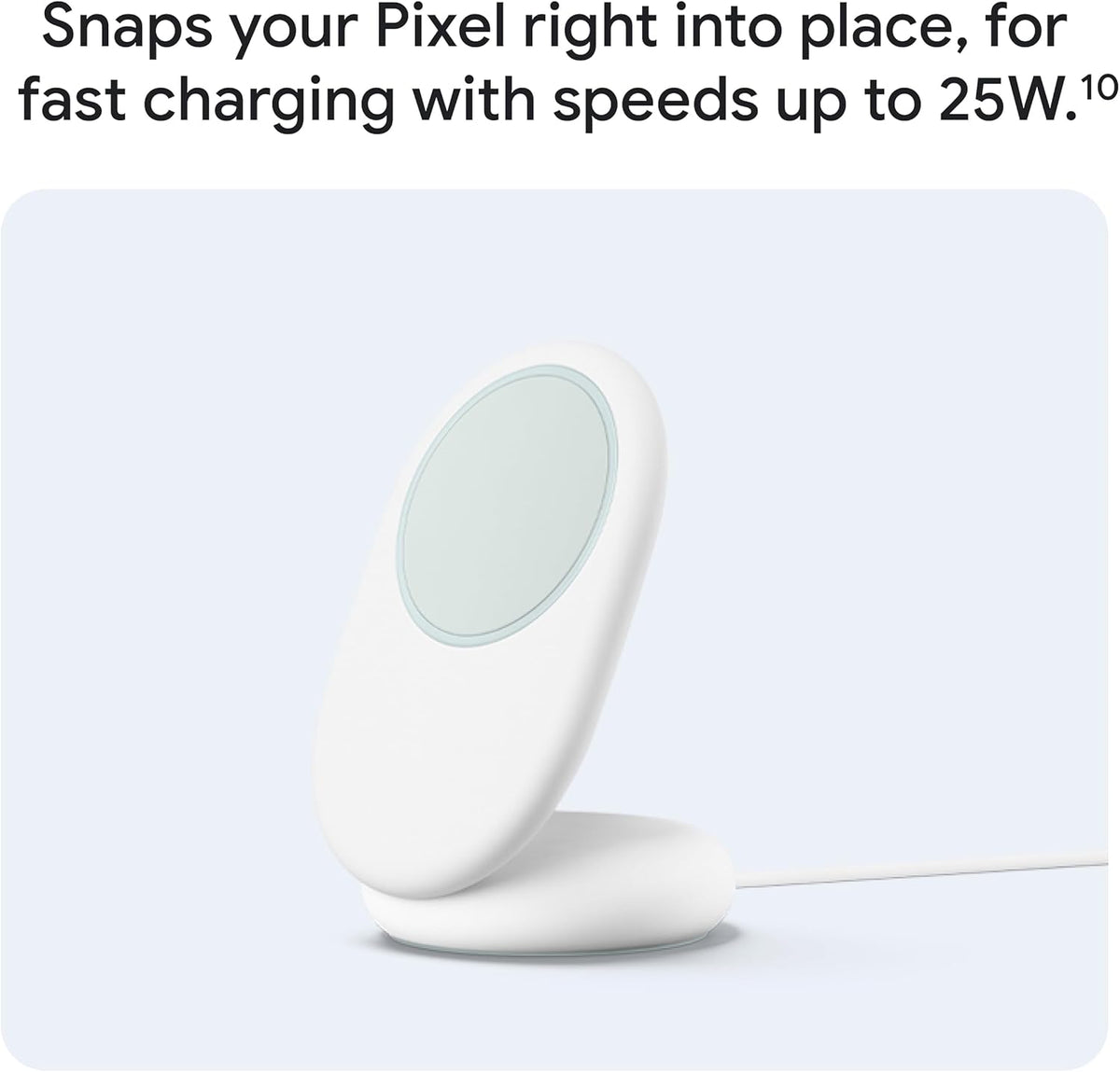 Google Pixelsnap Charger with Stand Mount - 25W Qi2 Wireless Charger and Stand Mount