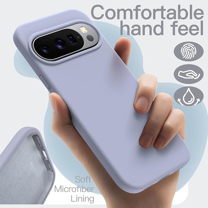 JETech Silicone Case for Google Pixel 10/10 Pro, Frost | Silky Soft Touch, Shockproof Protection, Scratch Resistant, Microfiber Lining