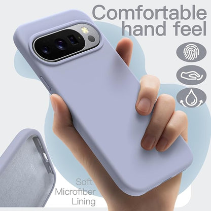 JETech Silicone Case for Google Pixel 10/10 Pro, Frost | Silky Soft Touch, Shockproof Protection, Scratch Resistant, Microfiber Lining