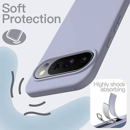 JETech Silicone Case for Google Pixel 10/10 Pro, Frost | Silky Soft Touch, Shockproof Protection, Scratch Resistant, Microfiber Lining