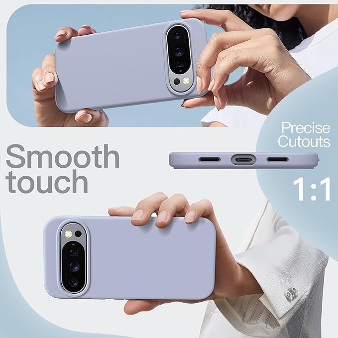 JETech Silicone Case for Google Pixel 10/10 Pro, Frost | Silky Soft Touch, Shockproof Protection, Scratch Resistant, Microfiber Lining