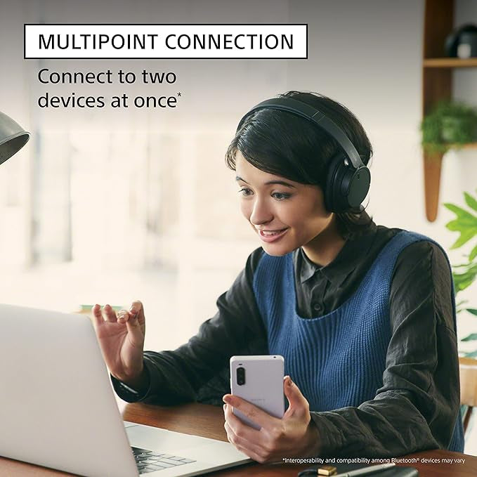Sony WH-CH720N Wireless Noise Cancelling Headphones, 35 hours battery life, Clearer hands-free calling, Multipoint Connection, Black, UAE Version - 1-Year warranty