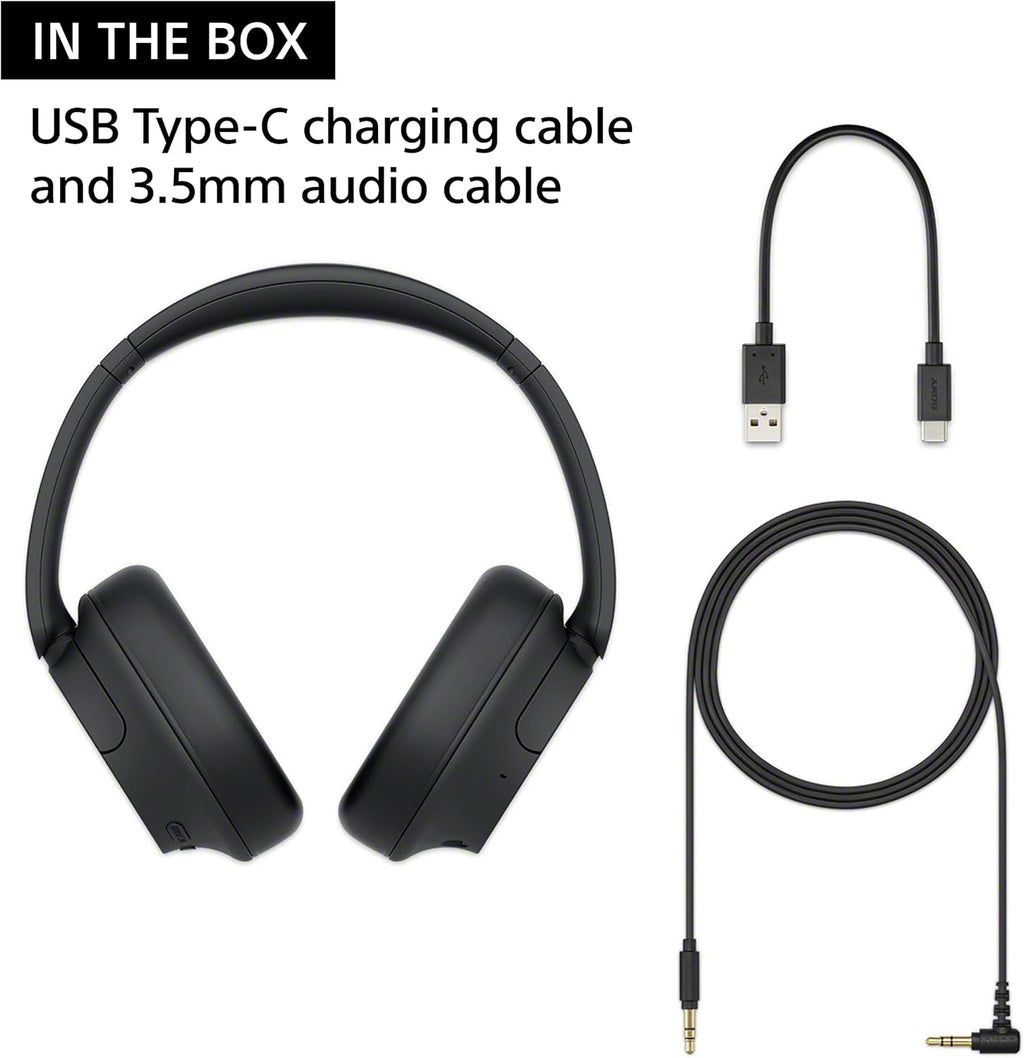 Sony WH-CH720N Wireless Noise Cancelling Headphones, 35 hours battery life, Clearer hands-free calling, Multipoint Connection, Black, UAE Version - 1-Year warranty