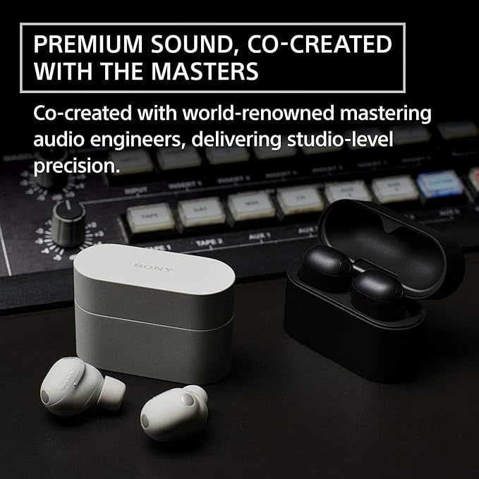 Sony WF-1000XM6 The Best Truly Wireless Noise Cancelling Earbuds (2026 Model), Bluetooth in-Ear Headphones, with Studio-Quality Sound, Up to 24 Hours of Battery Life, Black
