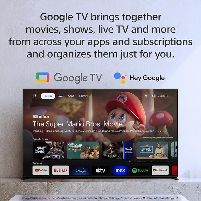 Sony Bravia 3 65 Inch, 4K HDR Smart TV, Google TV with Dolby Vision Atmos, PS5 Gaming, 2024 UAE Model