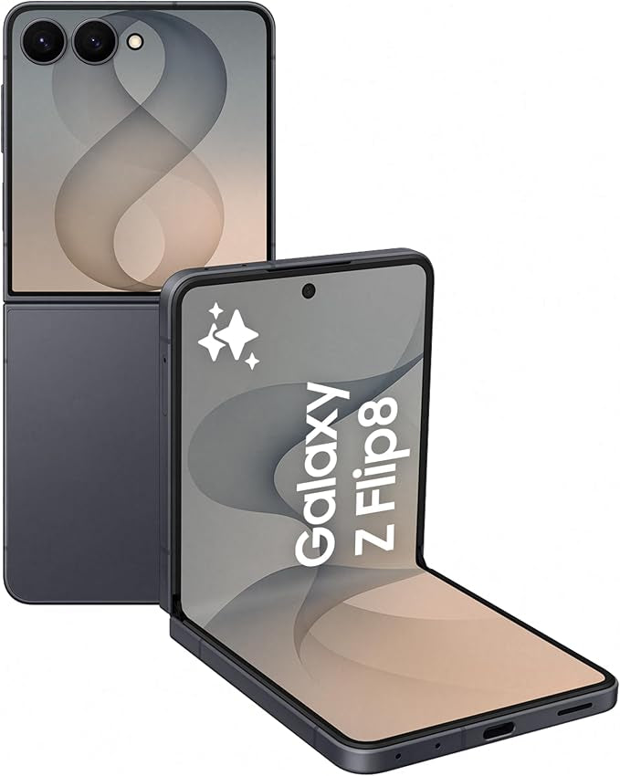 Samsung Galaxy Z Flip8 Graphite, 512GB, Handsfree Selfie Camera,Photo Assist, Customizable FlexWindow, 4300mAh Battery,12GB RAM, 2 Year Manufacturer Warranty (UAE Type Approved)(Amazon Exclusive)