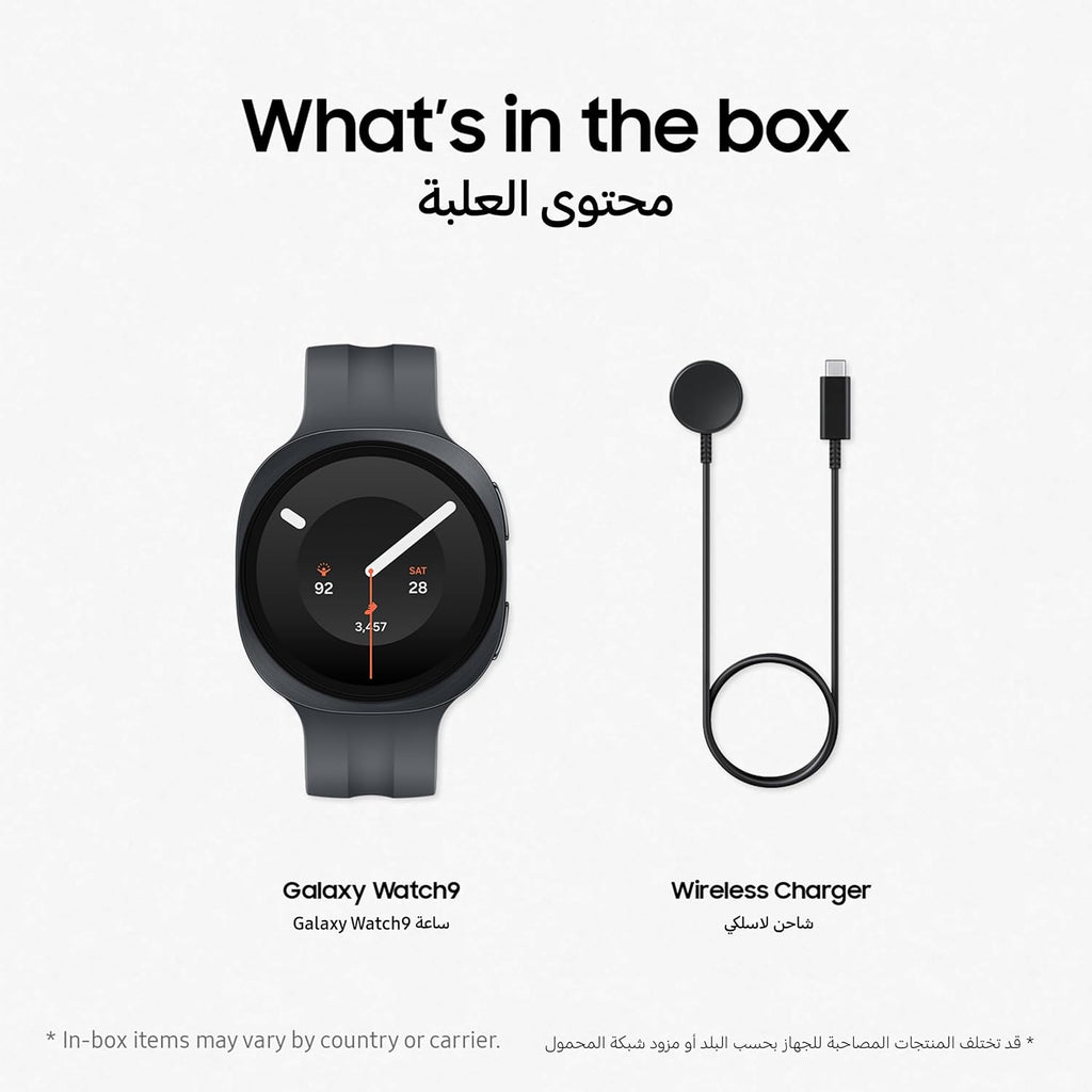 Samsung Galaxy Watch9 Graphite,44mm,Bluetooth, Slimness,Comfort fit,Signature Cushion Design,Personalized Sleep Experience, Health Coaching, 2 Years Extended Warranty (UAE Version)(Amazon Exclusive)