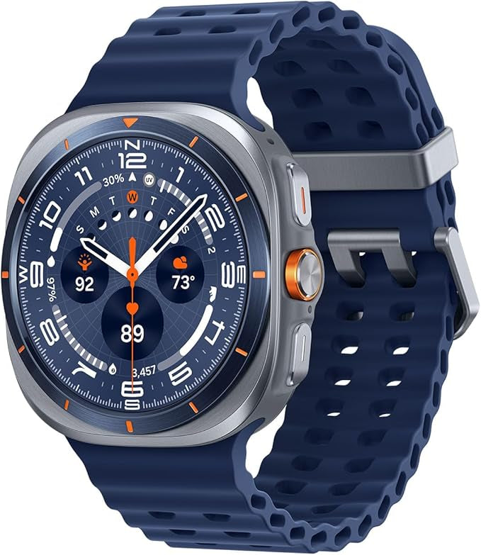 Samsung Galaxy Watch Ultra (2025) 47mm LTE Smartwatch, Titanium Casing, Advanced Sleep Coaching, Running Coach, Energy Score, Heart Rate Tracking, GPS, Titanium Blue