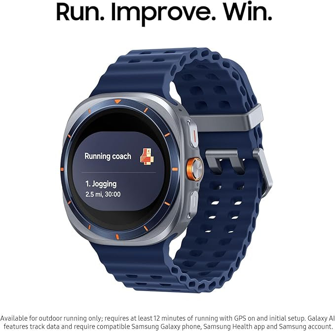 Samsung Galaxy Watch Ultra (2025) 47mm LTE Smartwatch, Titanium Casing, Advanced Sleep Coaching, Running Coach, Energy Score, Heart Rate Tracking, GPS, Titanium White [US Version, 2 Yr Warranty] | Titanium Casing, Advanced Sleep Coaching, Running Coach, E