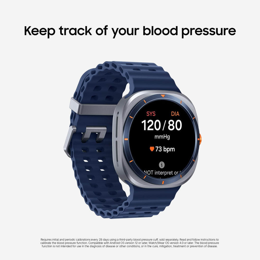 Samsung Galaxy Watch Ultra (2025) 47mm LTE Smartwatch, Titanium Casing, Advanced Sleep Coaching, Running Coach, Energy Score, Heart Rate Tracking, GPS, Titanium Blue