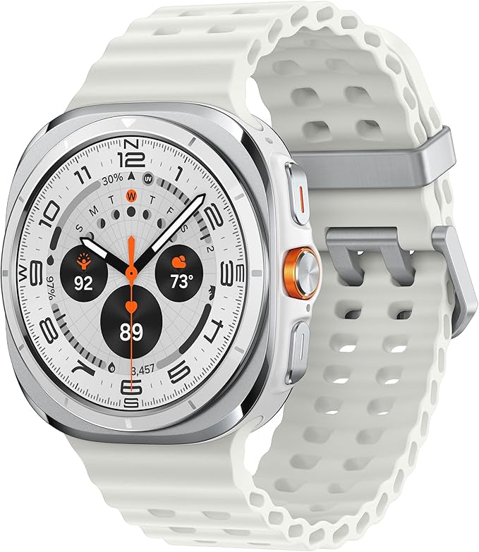 Samsung Galaxy Watch Ultra (2025) 47mm LTE Smartwatch, Titanium Casing, Advanced Sleep Coaching, Running Coach, Energy Score, Heart Rate Tracking, GPS, Titanium White [US Version, 2 Yr Warranty] | Titanium Casing, Advanced Sleep Coaching, Running Coach, E