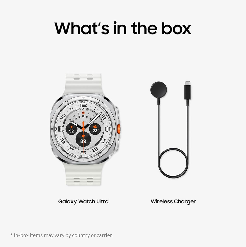 Samsung Galaxy Watch Ultra (2025) 47mm LTE Smartwatch, Titanium Casing, Advanced Sleep Coaching, Running Coach, Energy Score, Heart Rate Tracking, GPS, Titanium White [US Version, 2 Yr Warranty] | Titanium Casing, Advanced Sleep Coaching, Running Coach, E