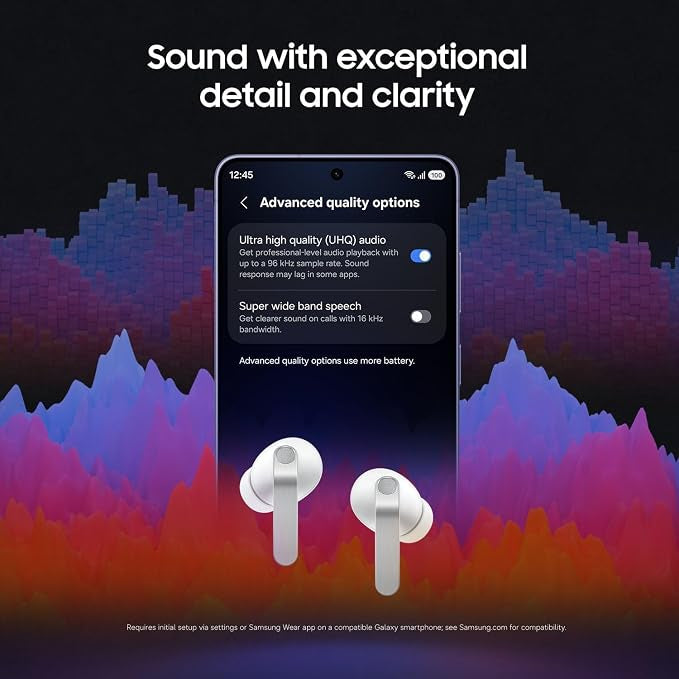 Samsung Galaxy Buds4 Pro, Black, Real Metal Blade, 2-way Speaker & Dual Amp, Enhanced ANC, Adaptive Noise Control, Seamless Connection (UAE Version)