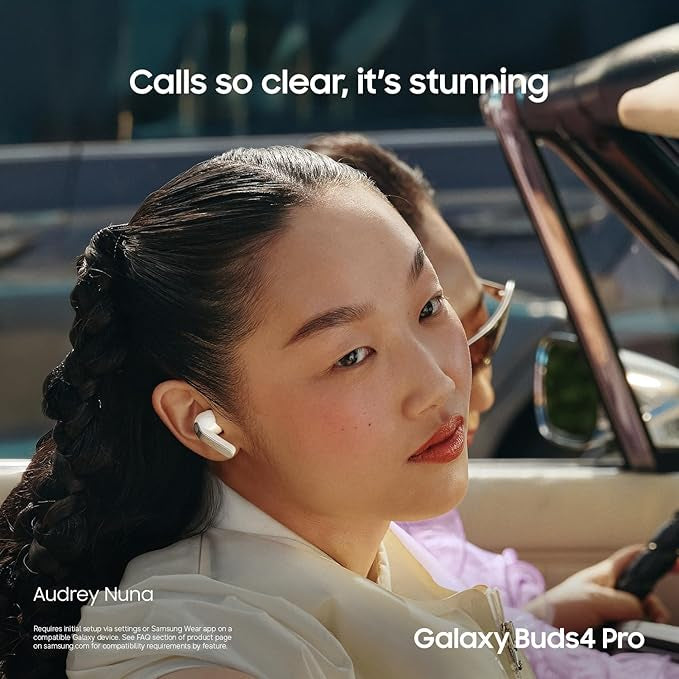 Samsung Galaxy Buds4 Pro, Black, Real Metal Blade, 2-way Speaker & Dual Amp, Enhanced ANC, Adaptive Noise Control, Seamless Connection (UAE Version)