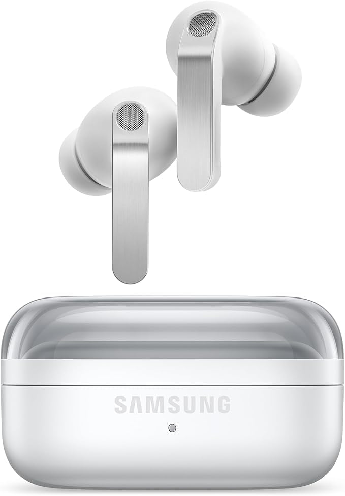 Samsung Galaxy Buds4 Pro, White, Real Metal Blade, 2-way Speaker & Dual Amp, Enhanced ANC, Adaptive Noise Control, Seamless Connection (UAE Version)